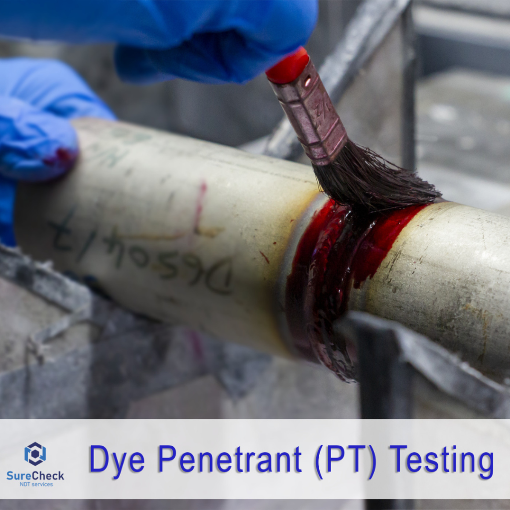liquid penetrant testing, dye penetrant test, dpi test