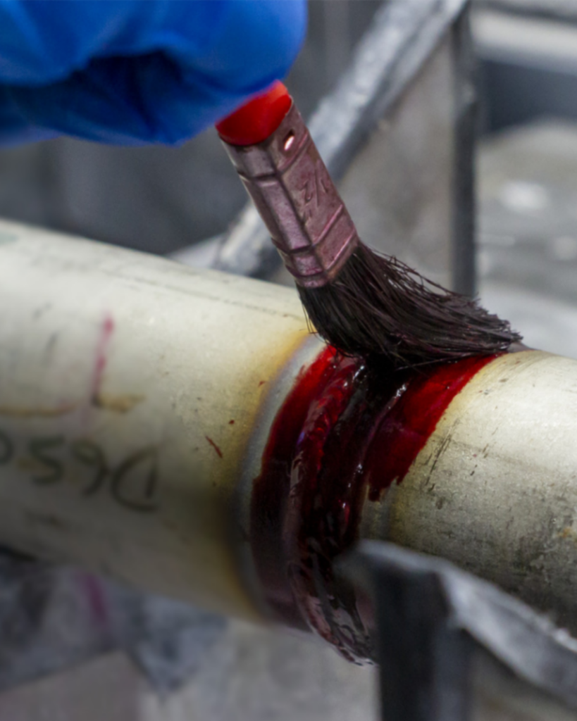 liquid penetrant testing, dye penetrant test, dpi test